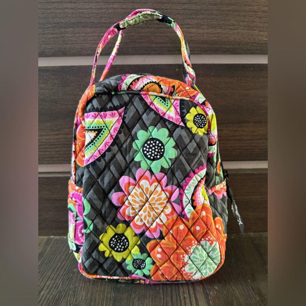 Vera Bradley Mini Bag in Black with Floral Accents